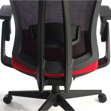 sedia ergonomica rosso ridley rete transpirante braccioli regolabili 3d supporto lombare poggiatesta 4