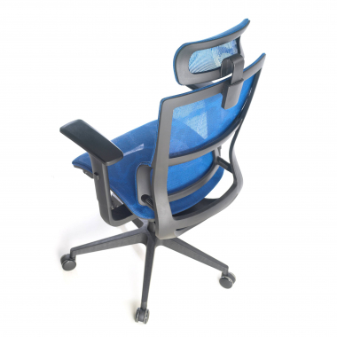 sedia ergonomica blu winter rete transpirante braccioli regolabili 3d doppio supporto lombare poggiatesta 9