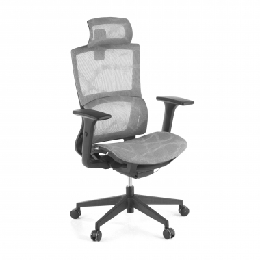 sedia ergonomica grigio winter rete transpirante braccioli regolabili 3d doppio supporto lombare poggiatesta 1