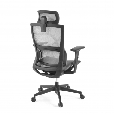 sedia ergonomica grigio winter rete transpirante braccioli regolabili 3d doppio supporto lombare poggiatesta 7