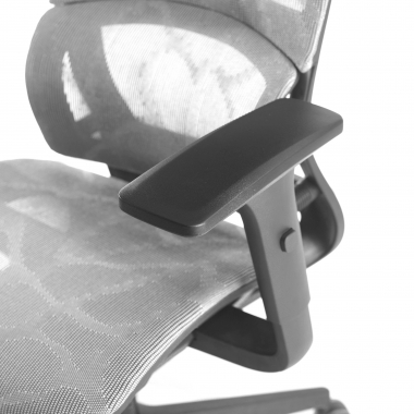 sedia ergonomica grigio winter rete transpirante braccioli regolabili 3d doppio supporto lombare poggiatesta 6
