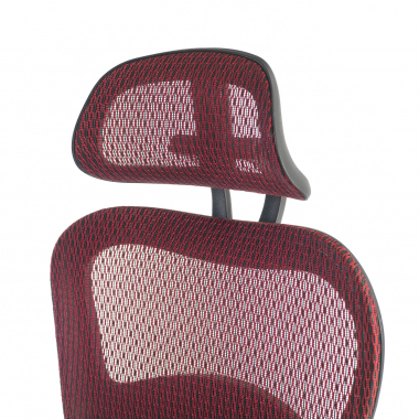 sedia ergonomica rosso struttura nera rete transpirante braccioli regolabili 3d doppio supporto lombare poggiatesta 9