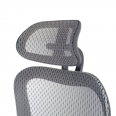 sedia ergonomica grigio struttura nera rete transpirante braccioli regolabili 3d doppio supporto lombare poggiatesta 6