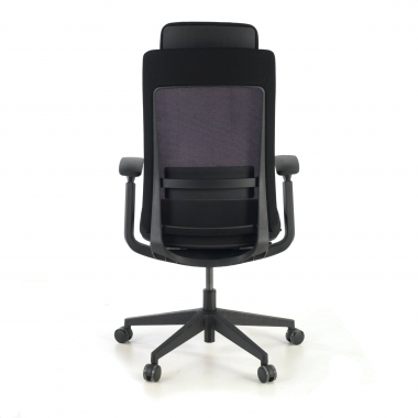 sedia ergonomica nero struttura nera tessuto braccioli regolabili 3d 9