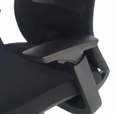 sedia ergonomica nero struttura nera tessuto braccioli regolabili 3d 6