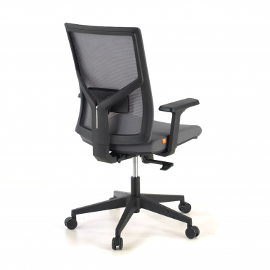 sedia ergonomica grigio struttura nera poggiatesta rete transpirante braccioli regolabili 1d supporto lombare 7