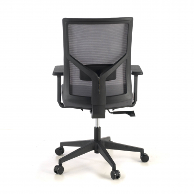 sedia ergonomica grigio struttura nera poggiatesta rete transpirante braccioli regolabili 1d supporto lombare 8