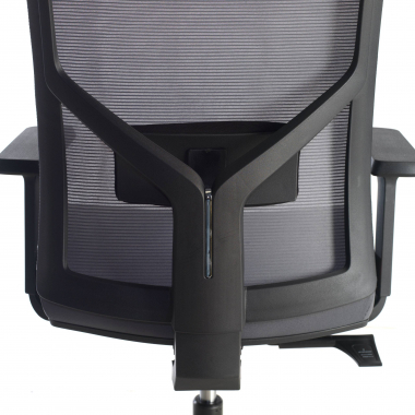 sedia ergonomica grigio struttura nera poggiatesta rete transpirante braccioli regolabili 1d supporto lombare 6