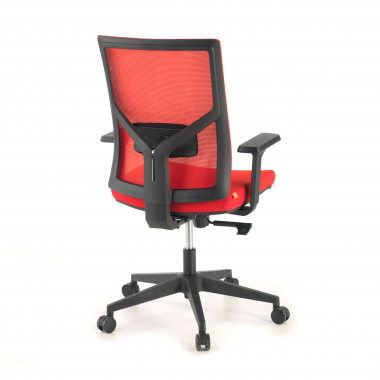 sedia ergonomica rosso struttura nera poggiatesta rete transpirante braccioli regolabili 1d supporto lombare 7