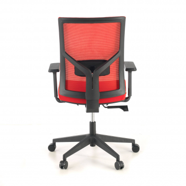 sedia ergonomica rosso struttura nera poggiatesta rete transpirante braccioli regolabili 1d supporto lombare 8