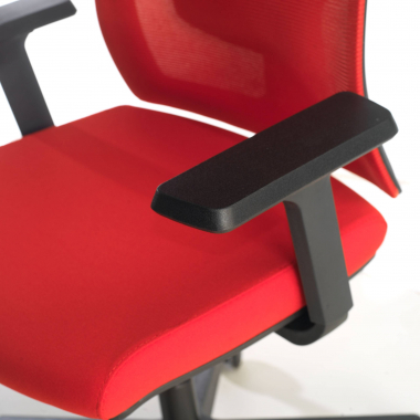 sedia ergonomica rosso struttura nera poggiatesta rete transpirante braccioli regolabili 1d supporto lombare 5