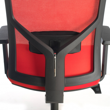 sedia ergonomica rosso struttura nera poggiatesta rete transpirante braccioli regolabili 1d supporto lombare 6