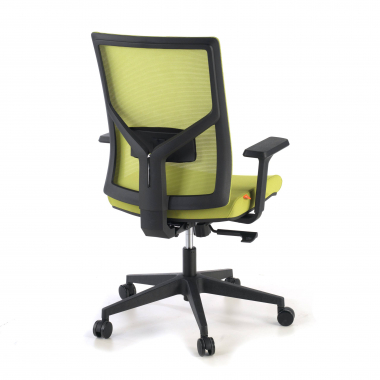sedia ergonomica verde struttura nera poggiatesta rete transpirante braccioli regolabili 1d supporto lombare 7