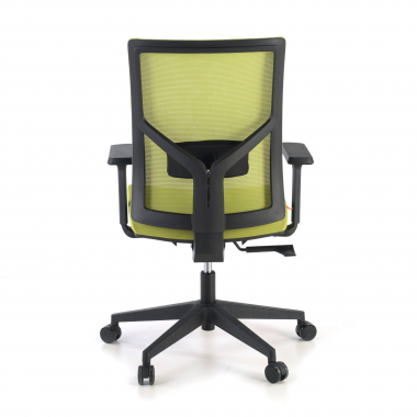 sedia ergonomica verde struttura nera poggiatesta rete transpirante braccioli regolabili 1d supporto lombare 8