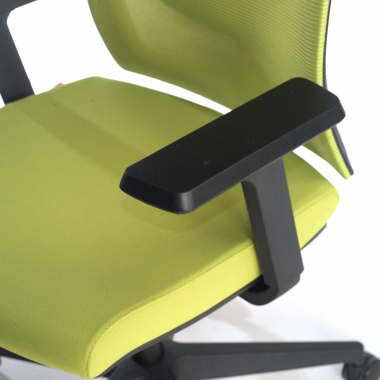 sedia ergonomica verde struttura nera poggiatesta rete transpirante braccioli regolabili 1d supporto lombare 5