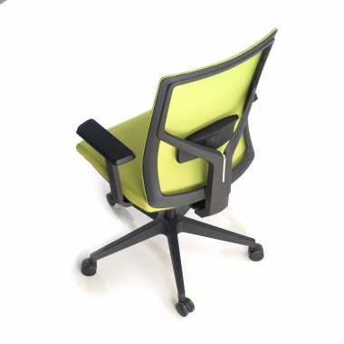 sedia ergonomica verde struttura nera poggiatesta rete transpirante braccioli regolabili 1d supporto lombare 9