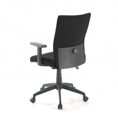 sedia girevole nero kobe tessuto braccioli fissi supporto lombare 8