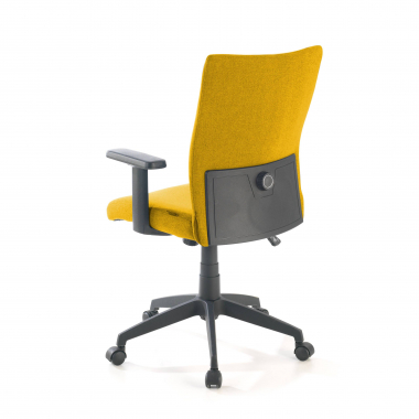 sedia girevole giallo kobe tessuto braccioli fissi supporto lombare 8