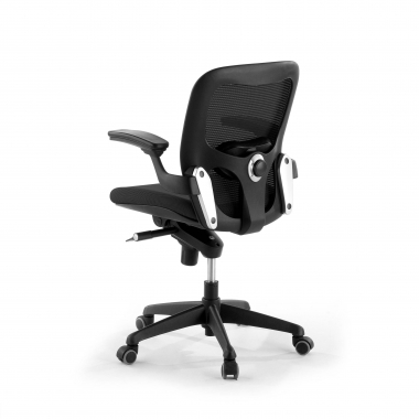 sedia ergonomica nero sedia da ufficio rete transpirante braccioli mobili supporto lombare 8