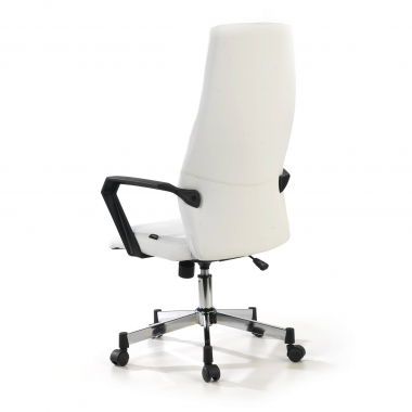 poltrona da ufficio bianco victory ecopelle braccioli fissi 8