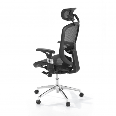 sedia da ufficio nero flex rete transpirante braccioli mobili supporto lombare poggiatesta 8