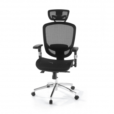 sedia da ufficio nero flex rete transpirante braccioli mobili supporto lombare poggiatesta 6
