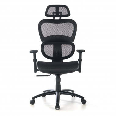 sedia ergonomica nero struttura nera rete transpirante braccioli regolabili 3d doppio supporto lombare poggiatesta 5