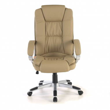 poltrona da ufficio beige baviera ecopelle braccioli imbottiti 3