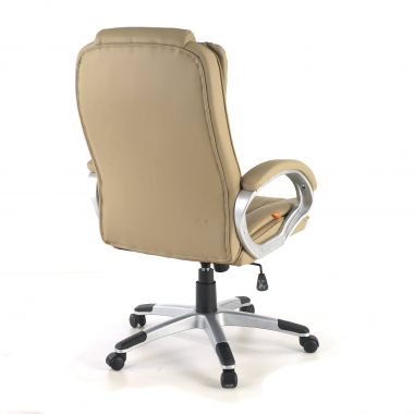 poltrona da ufficio beige baviera ecopelle braccioli imbottiti 8