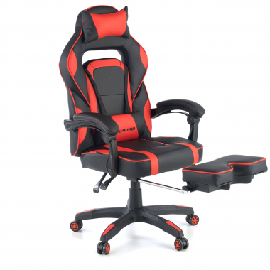 sedia gaming rosso logan ecopelle braccioli mobili cuscino lombare e cervicale poggiatesta poggiapiedi estensibile 6