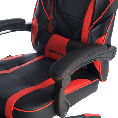 sedia gaming rosso logan ecopelle braccioli mobili cuscino lombare e cervicale poggiatesta poggiapiedi estensibile 9
