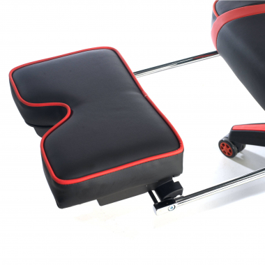 sedia gaming rosso logan ecopelle braccioli mobili cuscino lombare e cervicale poggiatesta poggiapiedi estensibile 10