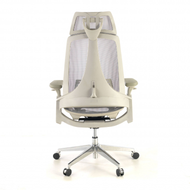 sedia ergonomica bianco grigio thunder rete transpirante braccioli regolabili 3d supporto lombare poggiatesta 8