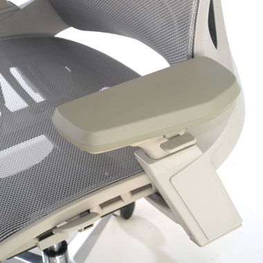 sedia ergonomica bianco grigio thunder rete transpirante braccioli regolabili 3d supporto lombare poggiatesta 6