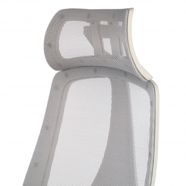 sedia ergonomica bianco grigio thunder rete transpirante braccioli regolabili 3d supporto lombare poggiatesta 9