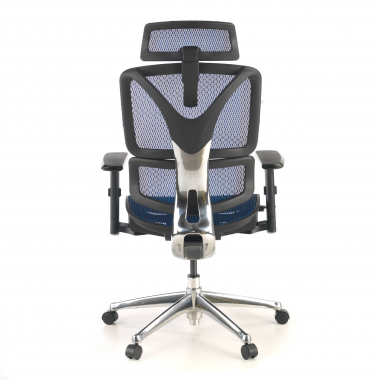 sedia ergonomica blu focus rete transpirante braccioli regolabili 3d supporto lombare 9