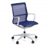 Sedia ufficio Design Fox white, Schienale Basculante, in Rete