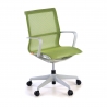 Sedia ufficio Design Fox white, Schienale Basculante, in Rete