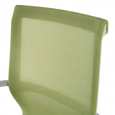 sedia ufficio di design bianco verde struttura nera rete transpirante braccioli fissi 8