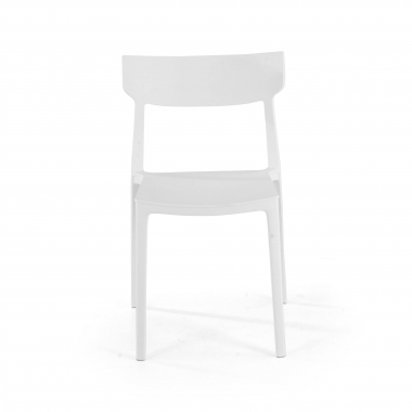 sedia da conferenza bianco samba di plastica senza braccioli 3