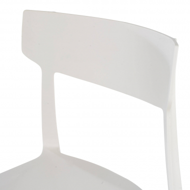 sedia da conferenza bianco samba di plastica senza braccioli 4