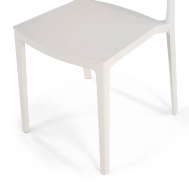 sedia da conferenza bianco samba di plastica senza braccioli 5