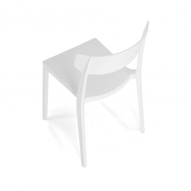 sedia da conferenza bianco samba di plastica senza braccioli 6