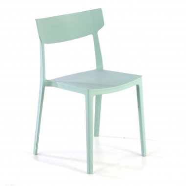 sedia da conferenza verde samba di plastica senza braccioli 1