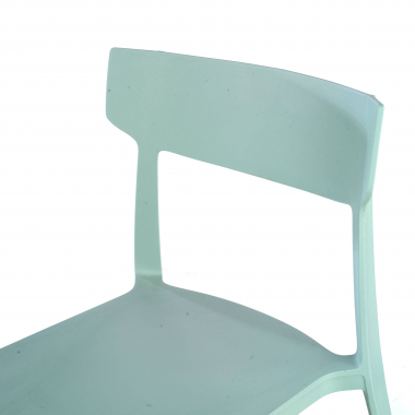 sedia da conferenza verde samba di plastica senza braccioli 4
