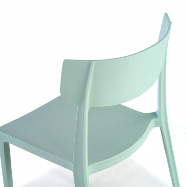 sedia da conferenza verde samba di plastica senza braccioli 5