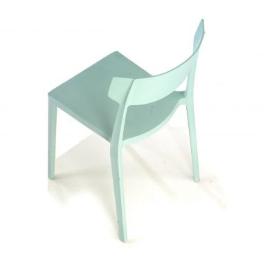 sedia da conferenza verde samba di plastica senza braccioli 6