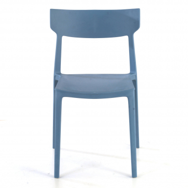 sedia da conferenza blu samba di plastica senza braccioli 2