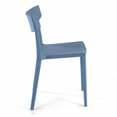 sedia da conferenza blu samba di plastica senza braccioli 6