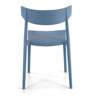 sedia da conferenza blu samba di plastica senza braccioli 7